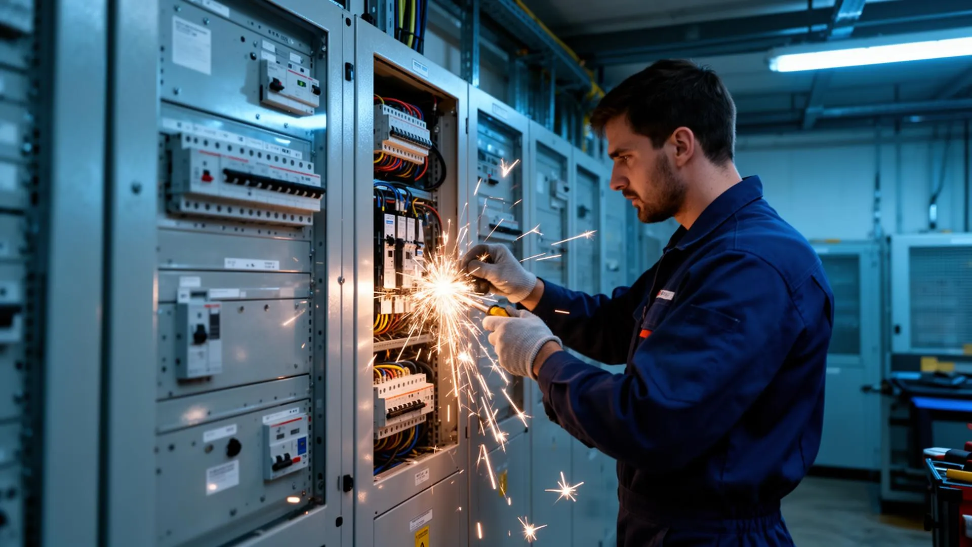 Licensed Hills District electrician upgrading a residential switchboard